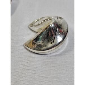 Silver Tone Fortune Cookie Name Place Holders Wedding Favors set of 4